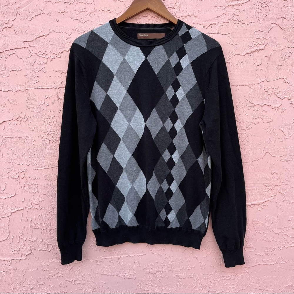 Perry Ellis Argyle Sweater Unisex Size Medium